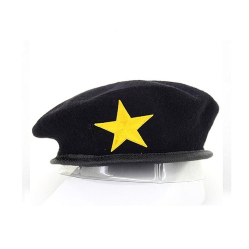 Men Wool Blend Star Beret Cap Military Army Type Adjustable Hat Fancy Dress - Picture 2 of 9