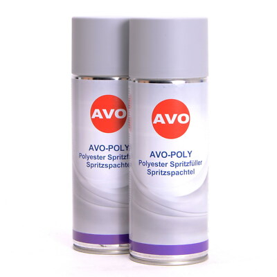 Spritzspachtel Spray 2 x 400ml Polyester Spritzfüller Spachtel  AVO A08013