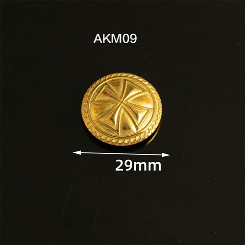 Solid Brass Leather Craft Rivet Stud Punk Screw Back Wallet bag Conchos Decor - 第 21/26 張圖片