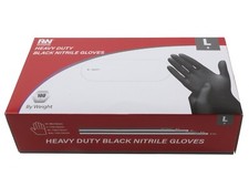 Black Nitrile Disposable Gloves Powder Latex Free - Size L