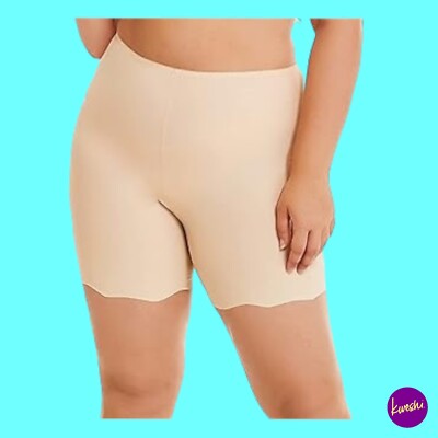 WEASIC Damen 3er Pack Anti Chafing Shorts, Radhose, Snag Tights, weiß, L