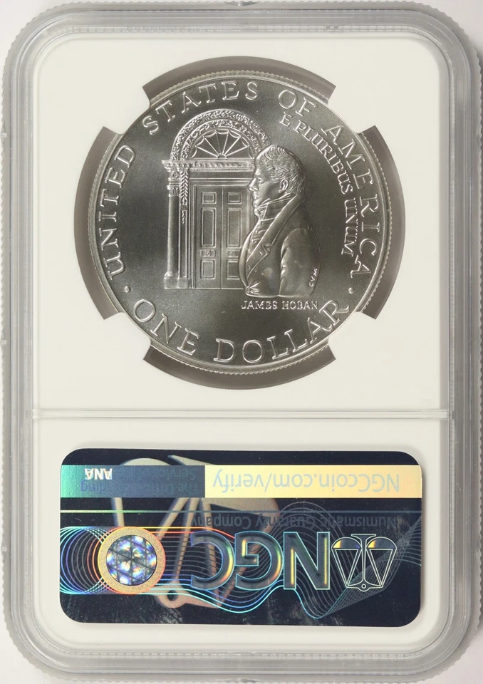 1992-D White House Silver Dollar $1 NGC MS69 - Image 2 of 2