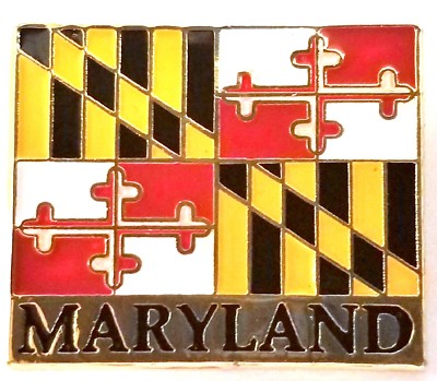Maryland Flag Hat Tac or Lapel Pin