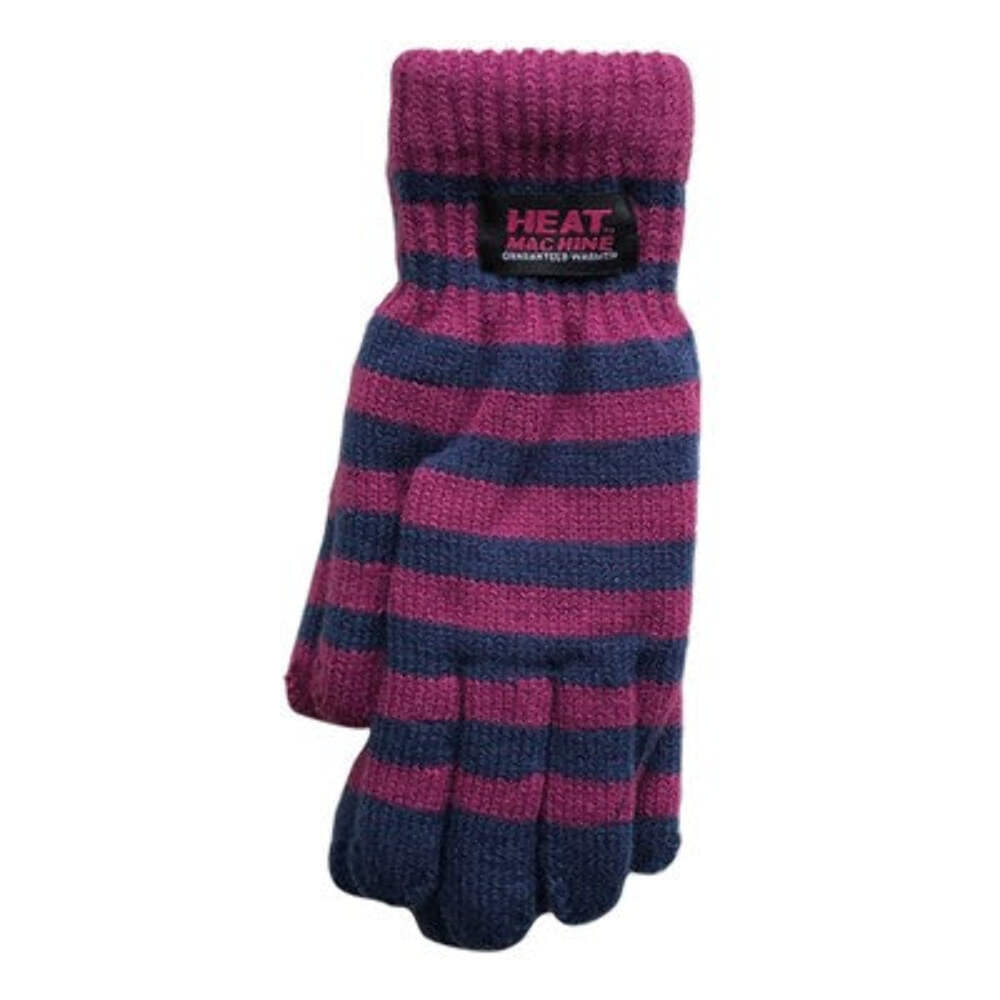 Ladies Striped Thermal Insulated Gloves (Assorted Colours)