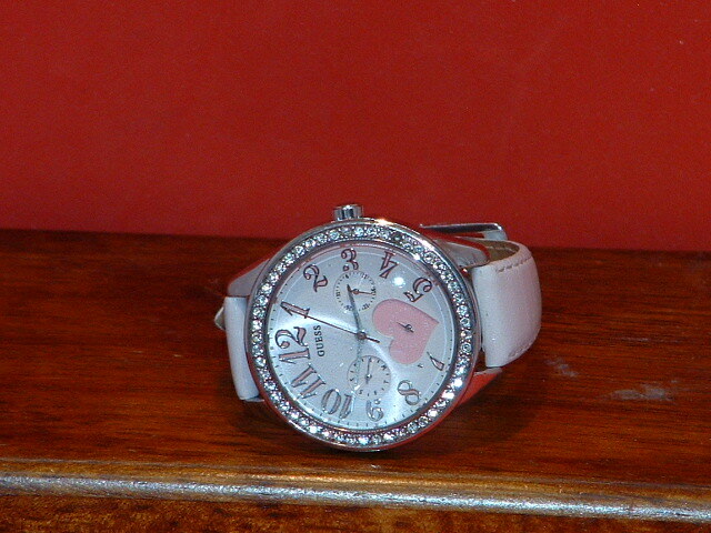 guess leather & rhinestone watch Guess G7599IL Paisley and Flower Ladies Rhinestone Watch  main image 2