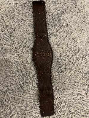 CATHERINE MALANDRINO DESIGNER LEATHER BELT 26.5 inches  display picture 3