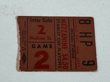 1961 Stanley Cup Finals Hockey Ticket Chicago Blackhawks v Detroit Red Wings #2