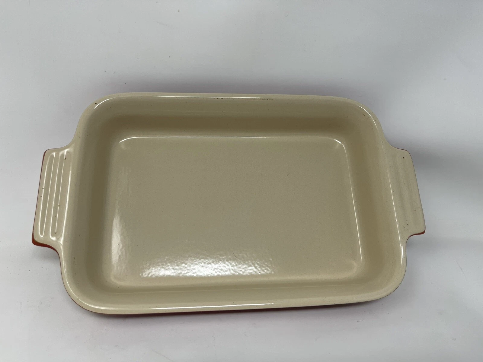 Le Creuset Square Stoneware Roasting Dish - 7” X 12” - Volcanic Orange EB-1138