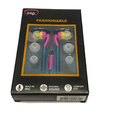 iHip Earbuds Fashionable Wired Earphones Built-in Mic