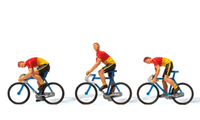 Preiser 25003 Rennradfahrer Team 1, 3 Figuren H0 1:87 Neu + Ovp