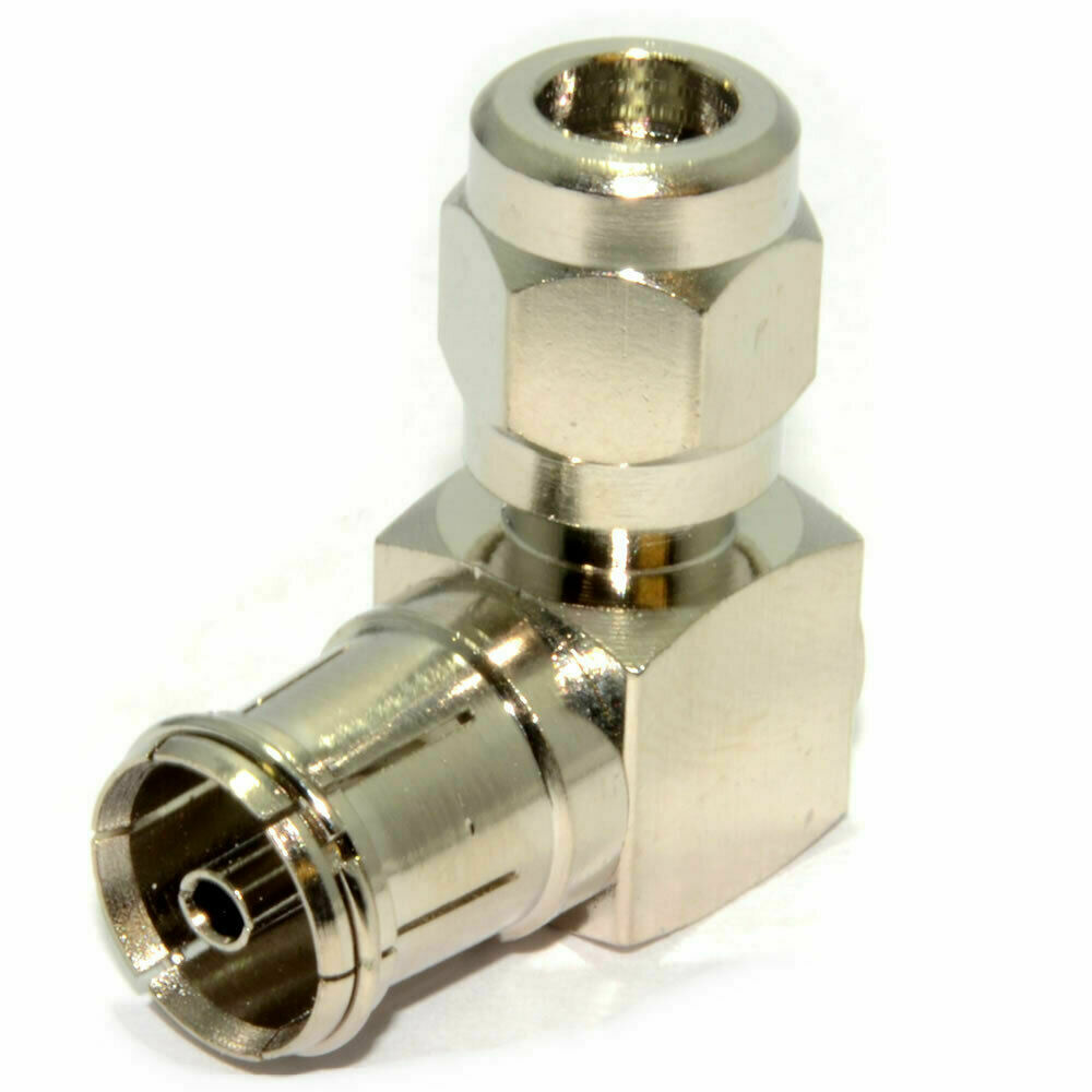 RF Coax Right Angle Socket TV Aerial Cables/Freeview