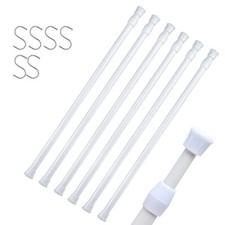 Deelf 6 Pack Tension Rods 28 To 48 Inches Adjustable Spring Tension Rod For Wind