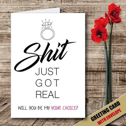 FUNNY Wedding Card Rude WILL YOU BE MY BRIDESMAID MAID OF HONOUR 109 - Picture 7 of 7