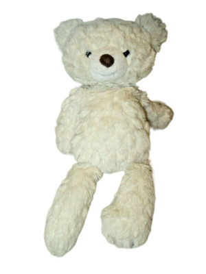 Mary Meyer cream off white floppy beanbag plush Putty teddy bear textured fur