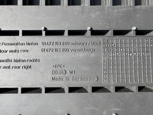 Genuine OEM BMW All Weather Floor Mats Set BLACK 10 - 13 F10 F11 5 Series LN - Picture 22 of 22