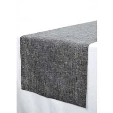 Solino Home 100% Pure Linen Table Runner for Fall Dining Kitchen Festive Plain