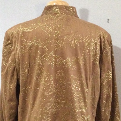 Giacca Chico's Golden Cascade Larant Brevity tasche finte taglia 3/XL/16 nuova con etichette - Foto 10 di 16