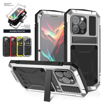 .Aluminum Metal Waterproof Case For iPhone 14 15 Pro Max Plus 13 12 11