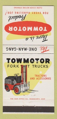Copertina libro fiammiferi - carrello elevatore a forche motore traino Cleveland OH 30 Strike
