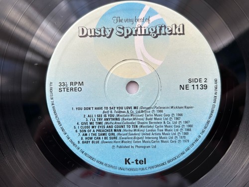 LP Dusty Springfield – The Very Best Of Dusty Springfield (1981) EX/EX - Picture 6 of 6