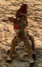 Wooden reindeer deer ornament Xmas holiday tree- DAMAGED