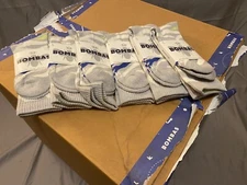 [6 pack] Bombas Dovegrey Marl Zebra Medium Calf Socks