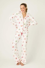 PJ Salvage Feline Festive Cat Print Pajama Set RVFFPJ