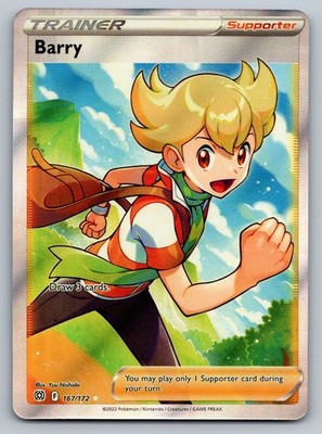 Barry (Full Art) - SWSH09 SWSH09: Brilliant Stars #167/172 Ultra Rare Holo NM