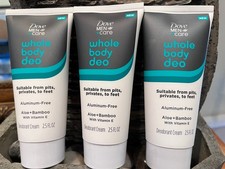 3 Dove Men Care Whole Body Deodorant Aluminum Free Invisible Cream 2.50 OZ x 3