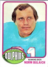 1976 Topps #413 Norm Bulaich Miami Dolphins Football Card 