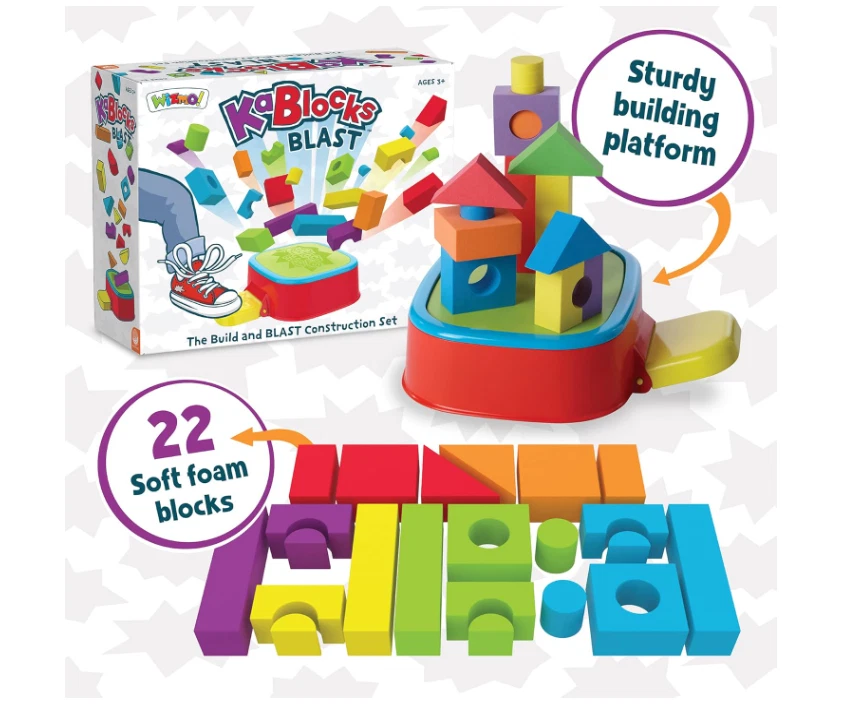 KaBlocks Blast, Incluye 30 Bloques de Espuma, 2 Bloques de Lanzamiento, Plataforma de Construcción Foto 4 de 4