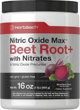 Nitric Oxide Beet Root Powder | 16 oz | Mixed Berry Flavor | by Horbaach