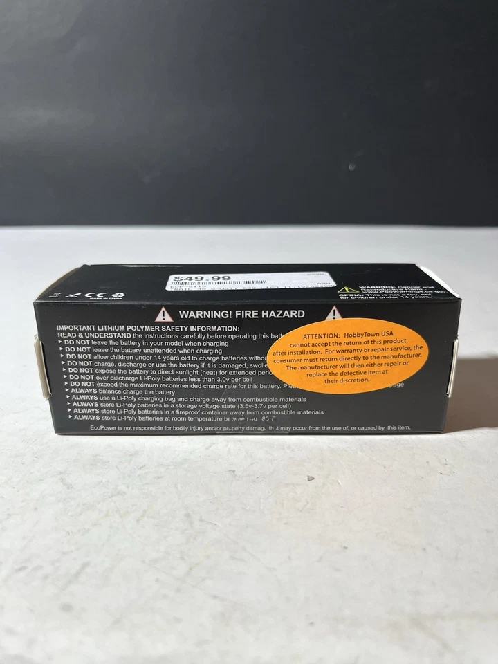 EcoPower "Trail" 3S Shorty 50C LiPo Battery (11.1V/4200mAh) Deans Connector - Image 2 of 3