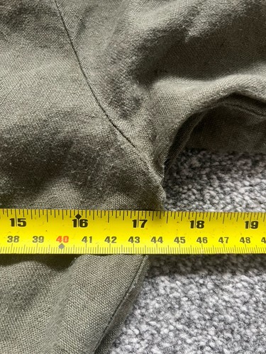 Vestido Whistles Mujer Talla UK 10 Caqui Verde Lino Manga Corta Midi - Imagen 9 de 12