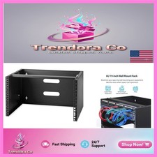 Easy Install 6U Wall Mount Rack - All Steel, 14 Inch Depth for Network Equipment