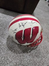 WISCONSIN Badgers Signed Full Size Football HELMET Multiple Signatures No COA
