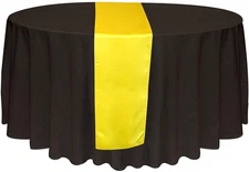 10 Pc 12 x 108 inch Long Charmeuse Satin Table Runners Bright Shiny Satin Sil...