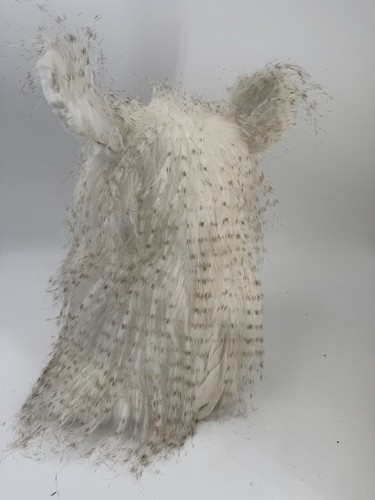 Fluffy White Snowy Owl Christmas Tree Topper Holiday Decoration - Picture 4 of 10