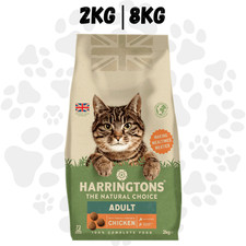 Image of Harringtons Complete Adult Chicken Dry Cat Food - 2kg, 8kg (4x2kg) High Protein