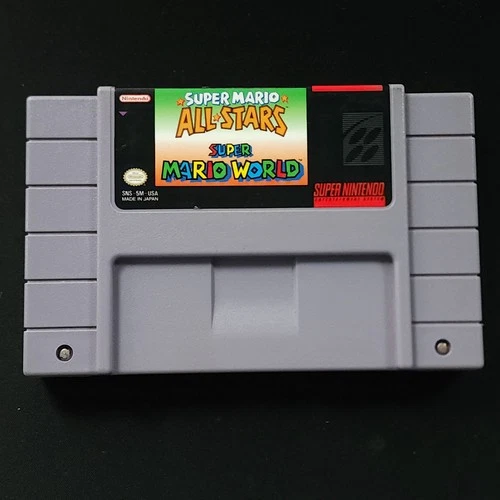 Super Mario All-Stars + Super Mario World SNES Game Only NTSC-U/C Tested