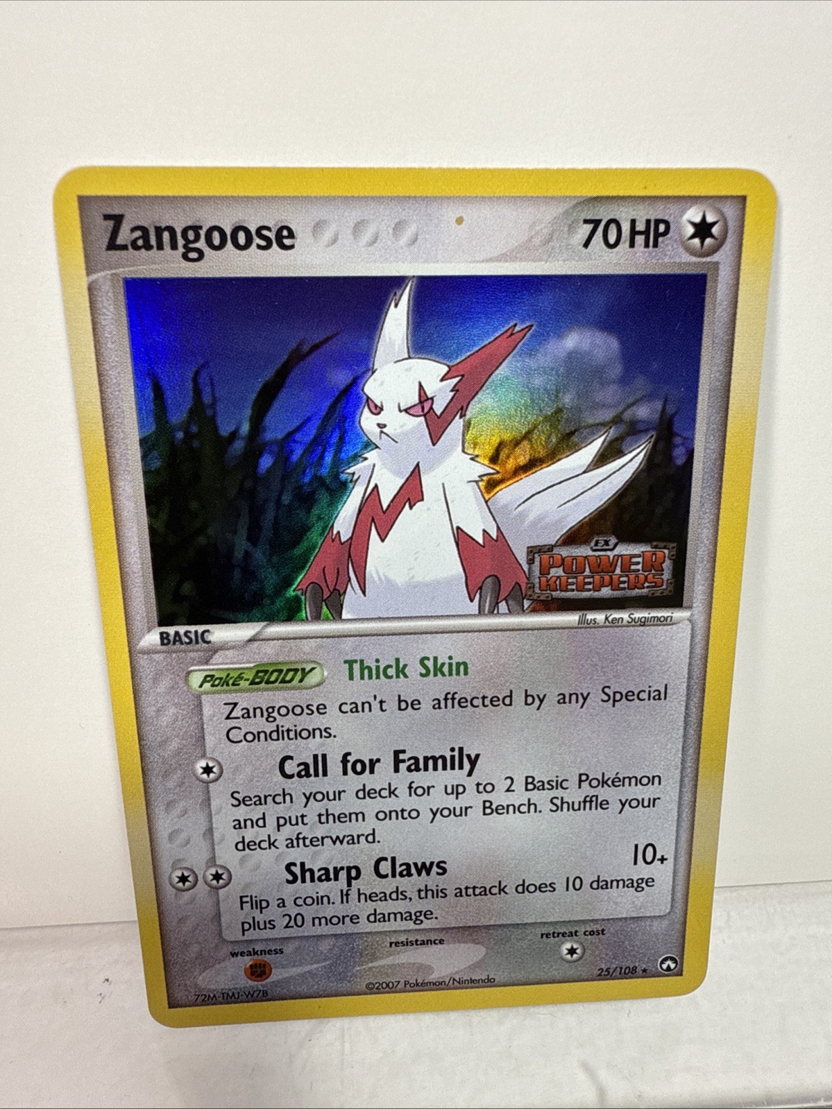 Pokemon Card - Zangoose Power Keepers 25/108 Rare Reverse Holo Stamped