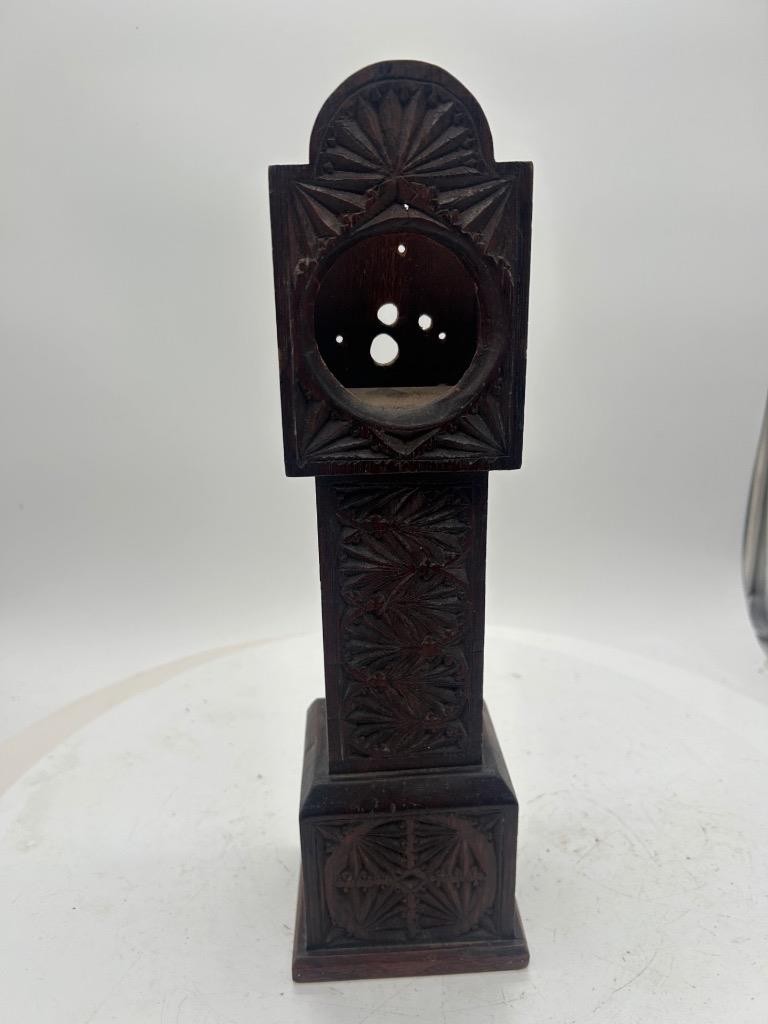 Antique Hand Carved Longcase Mantel Clock Case for Clockmakers Spares