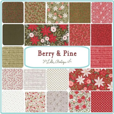 Berry and Pine Jelly Roll Set by Lella Boutique for Moda