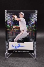 Will Gasparino Auto /5 2025 Leaf Metal Silver Laser UCLA Bruins #BA-WG1