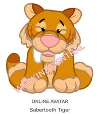Webkinz Classic Sabertooth Tiger *Code Only* (~messaged~)