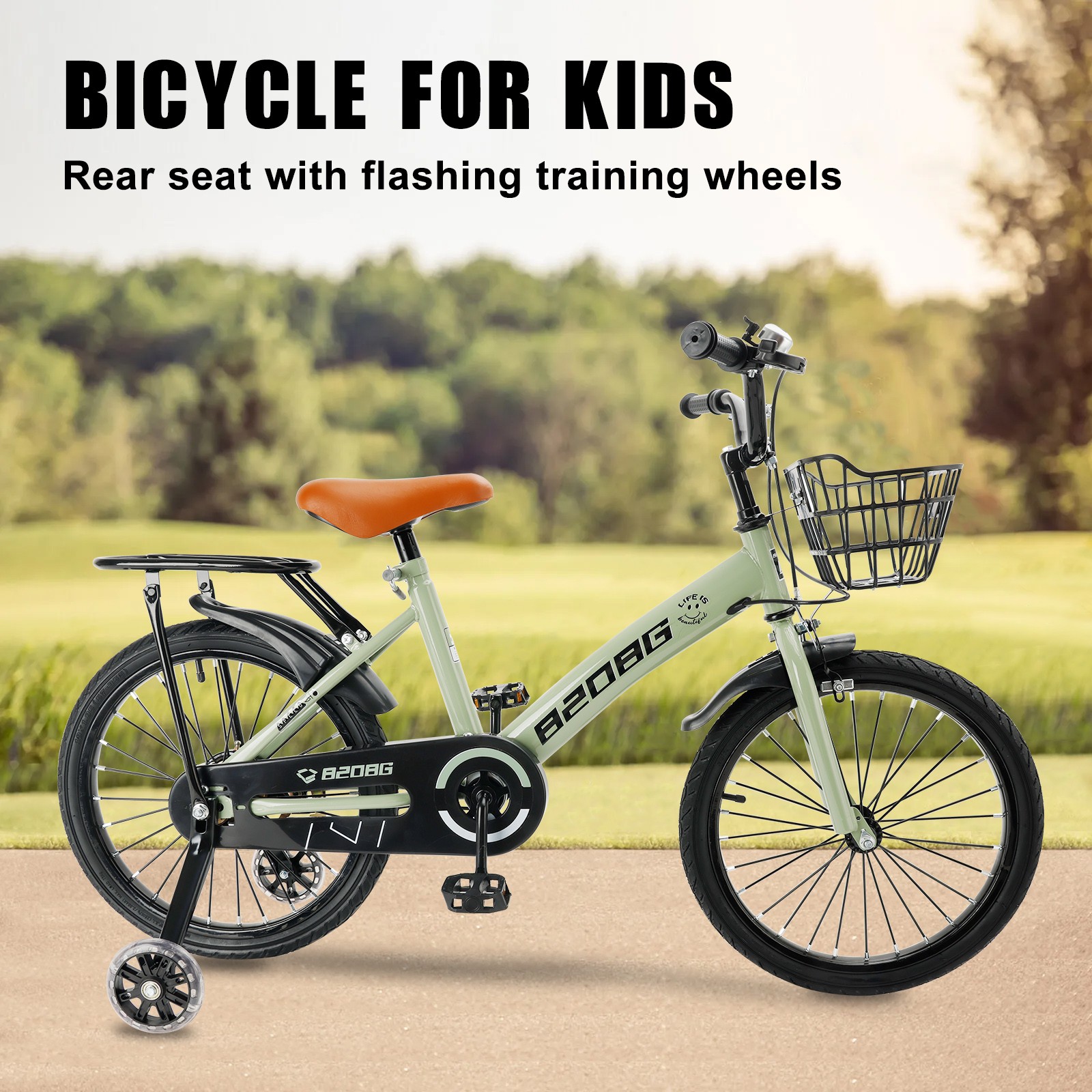 Bmx Child Bike For Ages 7-9 Years With Auxiliary Wheels