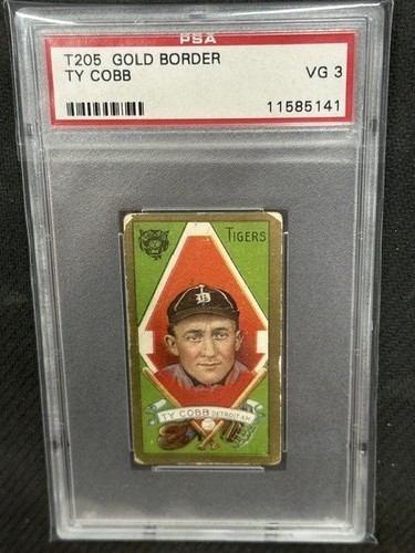 TY Cobb 1909-11 T205 Gold Border Piedmont Back PSA 3 Tiger Hall of Fame Grail #
