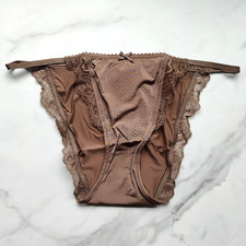 Victoria's Secret Dream Angels Lace-Trim Smooth String Bikini Panty Mousse S/M/L