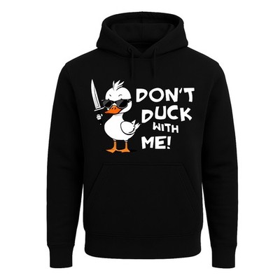 Don't Duck With Me lustige Ente Grafik Sweatshirt Geschenk Neuheit Herren Hoodie