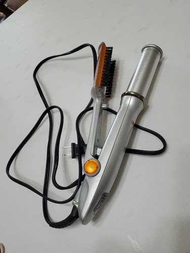 InStyler Curling Iron Rotating Iron Silver Orange IS1001 1 1/4 Good Condition